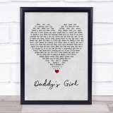 Peter Cetera Daddy's Girl Grey Heart Song Lyric Print