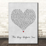 Rascal Flatts The Day Before You Grey Heart Song Lyric Print