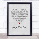 Rhye Song For You Grey Heart Song Lyric Print