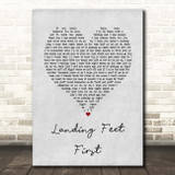 Bayside Landing Feet First Grey Heart Song Lyric Print