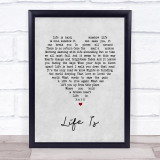 Runrig Life Is Grey Heart Song Lyric Print