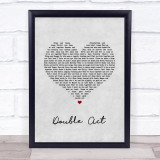 Scouting For Girls Double Act Grey Heart Song Lyric Print