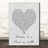 Belinda Carlisle Heaven Is a Place on Earth Grey Heart Song Lyric Print