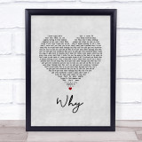 Shawn Mendes Why Grey Heart Song Lyric Print
