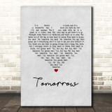 Silverchair Tomorrow Grey Heart Song Lyric Print