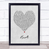 Simra Jasmine Hurt Grey Heart Song Lyric Print