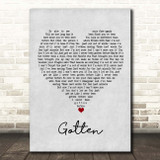 Slash Gotten Grey Heart Song Lyric Print