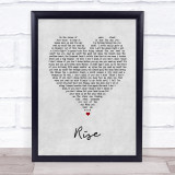 Ben's Brother Rise Grey Heart Song Lyric Print