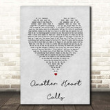 The All-American Rejects Another Heart Calls Grey Heart Song Lyric Print