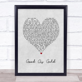 The Beautiful South Good As Gold (Stupid As Mud) Grey Heart Song Lyric Print