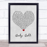 The Fratellis Baby Doll Grey Heart Song Lyric Print