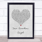 The Red Jumpsuit Apparatus Your Guardian Angel Grey Heart Song Lyric Print