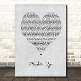 The Script Make Up Grey Heart Song Lyric Print