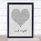 The Vamps Last Night Grey Heart Song Lyric Print