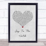Three Dog Night Joy To The World Grey Heart Song Lyric Print