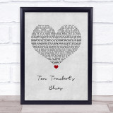 Tom Waits Tom Traubert's Blues Grey Heart Song Lyric Print