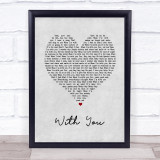 Tony Terry With You Grey Heart Song Lyric Print
