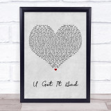 Usher U Got It Bad Grey Heart Song Lyric Print