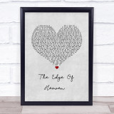 Wham! The Edge Of Heaven Grey Heart Song Lyric Print
