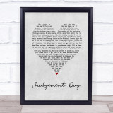 Whitesnake Judgement Day Grey Heart Song Lyric Print