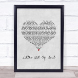 Bon Jovi Little Bit Of Soul Grey Heart Song Lyric Print