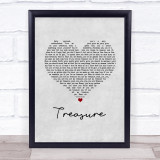 Bruno Mars Treasure Grey Heart Song Lyric Print