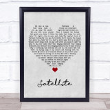 Above & Beyond Satellite Grey Heart Song Lyric Print