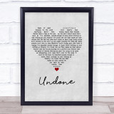 Casey James Undone Grey Heart Song Lyric Print