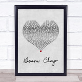 Charli XCX Boom Clap Grey Heart Song Lyric Print