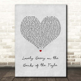 Charlie McGonigle Lovely Derry on the Banks of the Foyle Grey Heart Song Lyric Print