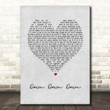 Charlie Simpson Down Down Down Grey Heart Song Lyric Print