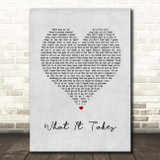 Aerosmith What It Takes Grey Heart Song Lyric Print