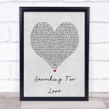 Akon Searching For Love Grey Heart Song Lyric Print
