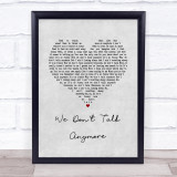 Cliff Richard We Don't Talk Anymore Grey Heart Song Lyric Print