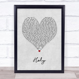Deaf Havana Holy Grey Heart Song Lyric Print