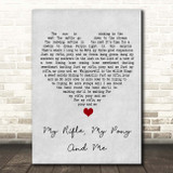 Dean Martin My Rifle, My Pony And Me Grey Heart Song Lyric Print