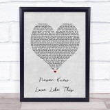 Alexander ONeal Never Knew Love Like This Grey Heart Song Lyric Print