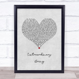 Emeli Sandé Extraordinary Being Grey Heart Song Lyric Print