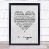 Fiorella Mannoia In viaggio Grey Heart Song Lyric Print