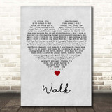 Foo Fighters Walk Grey Heart Song Lyric Print