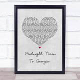 Gladys Knight And The Pips Midnight Train To Georgia Grey Heart Song Lyric Print
