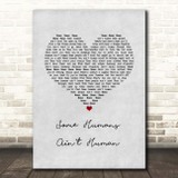 John Prine Some Humans Ain't Human Grey Heart Song Lyric Print