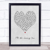 Johnny Cash I'll Be Loving You Grey Heart Song Lyric Print