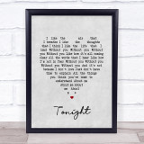 Angel Olsen Tonight Grey Heart Song Lyric Print
