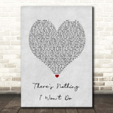 JX There's Nothing I Won't Do Grey Heart Song Lyric Print