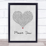 Kelly Clarkson Move You Grey Heart Song Lyric Print
