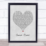 Kenny Chesney Come Over Grey Heart Song Lyric Print