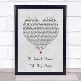Lenny Kravitz It Ain't Over 'Til It's Over Grey Heart Song Lyric Print