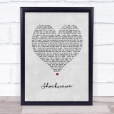 Liam Gallagher Shockwave Grey Heart Song Lyric Print