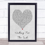 Linkin Park Waiting For The End Grey Heart Song Lyric Print